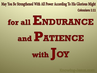 Colossians 1:11 Strengthened WIth All Power (red)